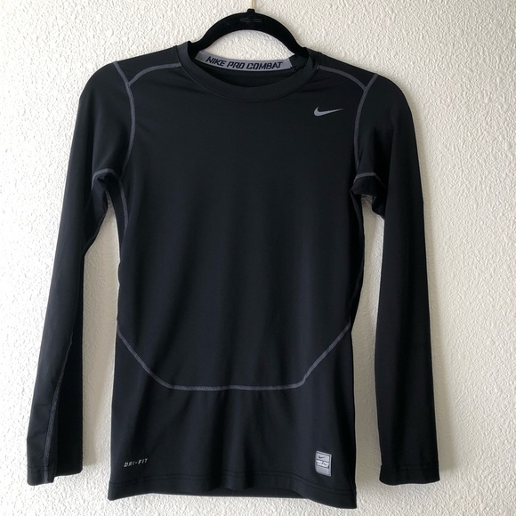 Nike Tops - Nike Pro Combat Dry Fit Black Top